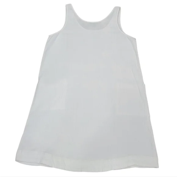 Aimee Kestenberg White Gauzy Waffle-knit Loungewear Cover-up Dress Women’s L - Picture 5 of 16